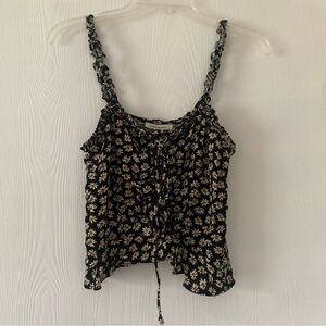 American Eagle Black Floral Tank